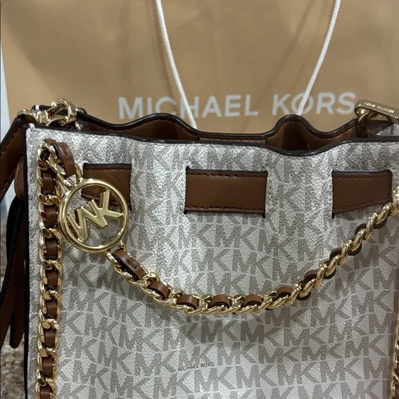 Like new Michael Kors Tan and Brown crossbody bag